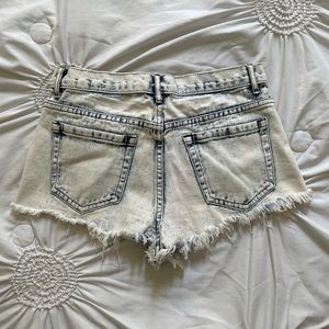 Distressed acid washed jean shorts (Size 28)